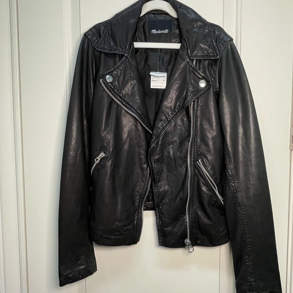 Madewell Black Leather Moto Jacket